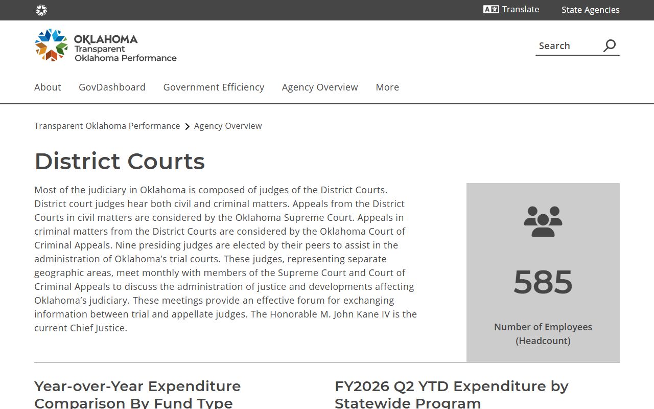 Lincoln County court records overview on the Oklahoma district courts page
