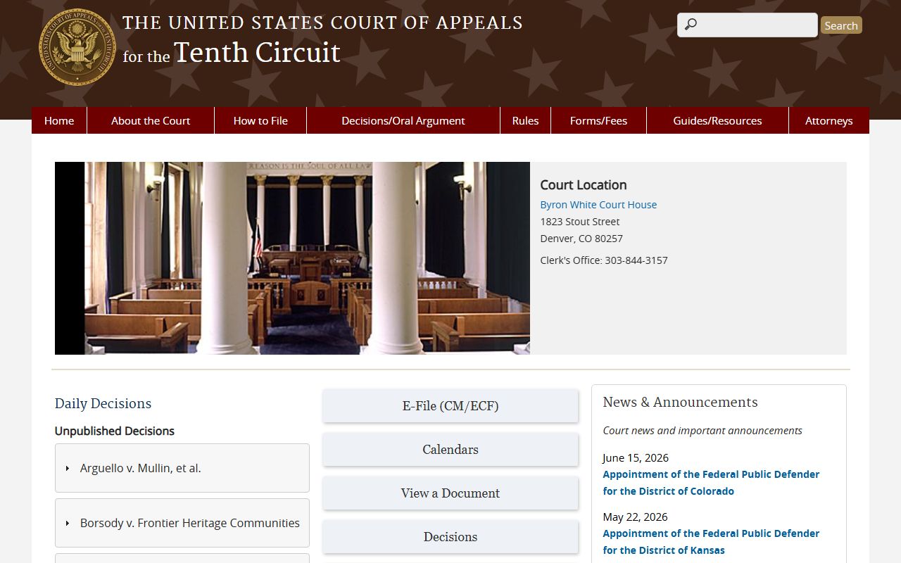 Lincoln County District Court federal appeals at the U.S. Court of Appeals for the Tenth Circuit
