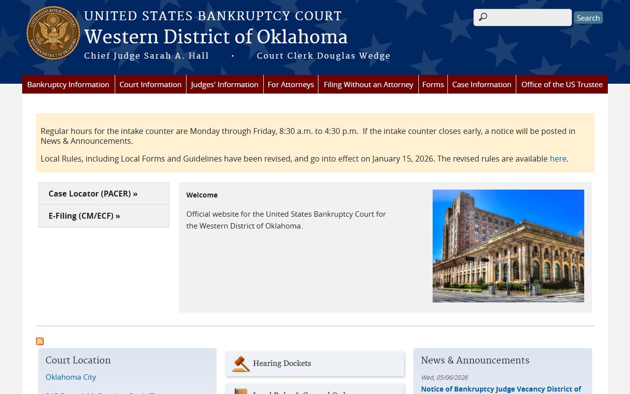 Lincoln County probate records and the U.S. Bankruptcy Court for the Western District of Oklahoma